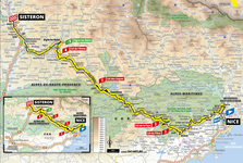 Stage map | Tour de France | Stage 3 | Nice-Sisteron (198 km)