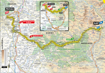 Stage map | Tour de France | Stage 5 | Gap-Privas (183 km)