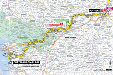 Stage map | Tour de France | Stage 11 | Châtelaillon-Plage-Poitiers (166.5 km)