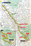 Stage map | Tour de France | Stage 12 | Chauvigny-Sarran (218 km)