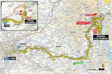Stage map | Tour de France | Stage 15 | Lyon-Grand Colombier (174.5 km)