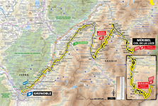 Stage map | Tour de France | Stage 17 | Grenoble-Méribel - Col de la Loze (170 km)